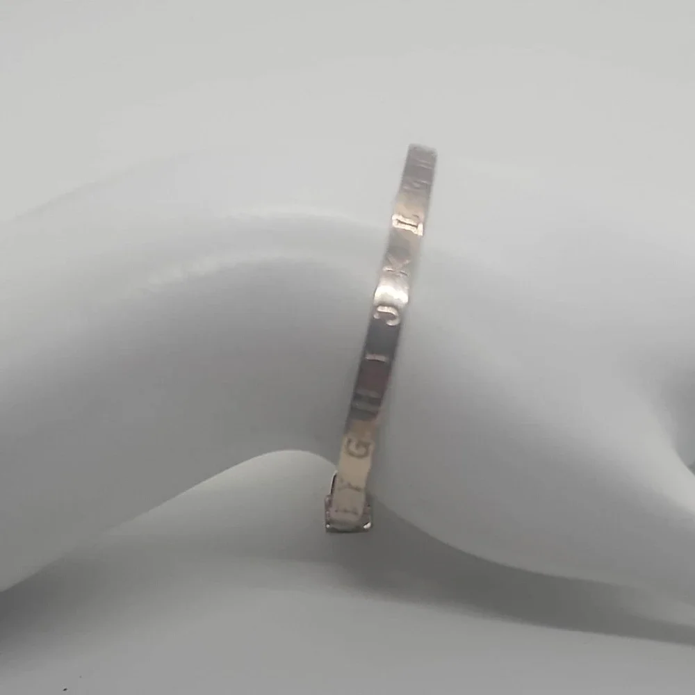 Sterling silver 925 w/ diamond accent Alphabet Baby bracelet‎ gift